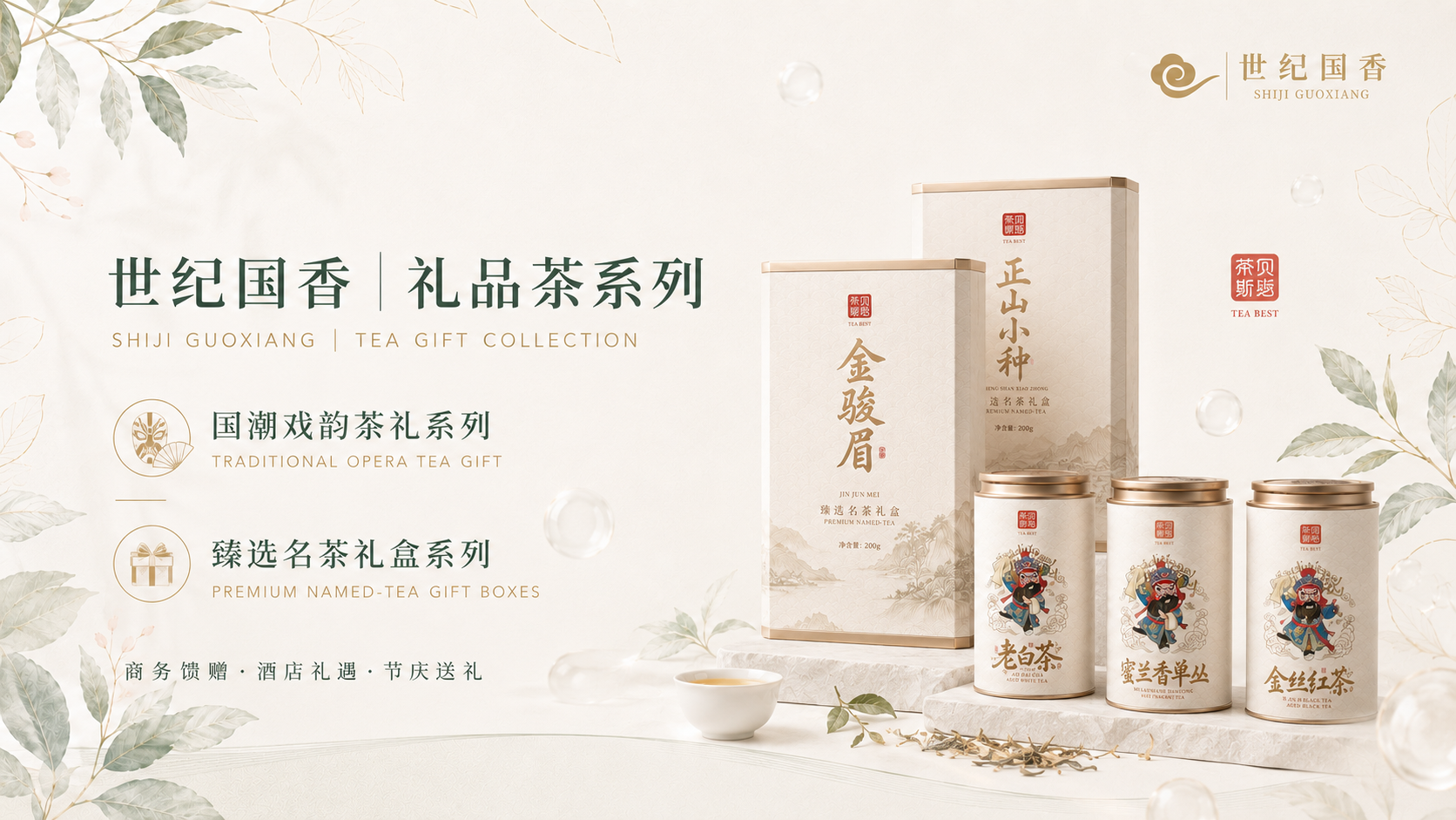 世纪国香 礼品茶系列 · 国潮戏韵茶礼系列 · 臻选名茶礼盒系列